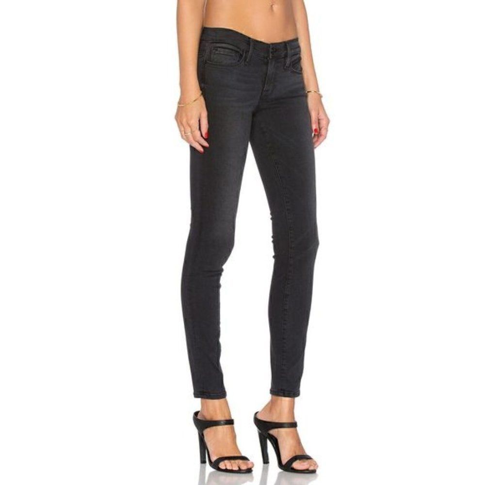 Frame Denim Black Le Skinny De Jeanne Sz 25